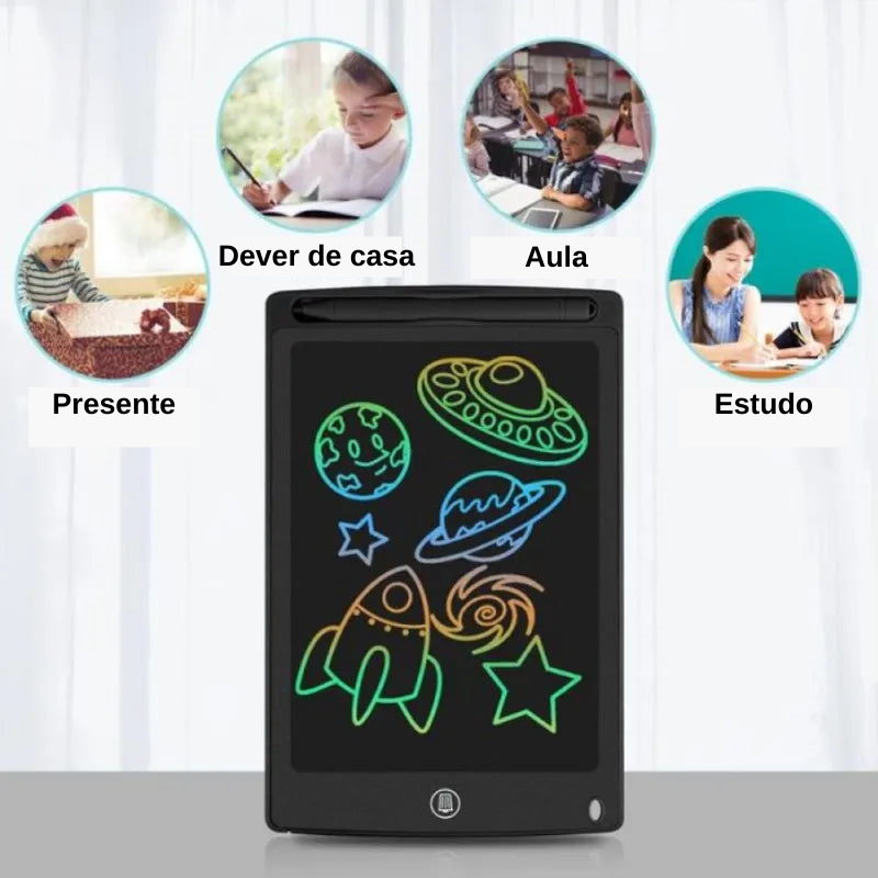 Tablet mágico infantil para desenho e escrita infantil com tela LCD de 8,5 polegadas