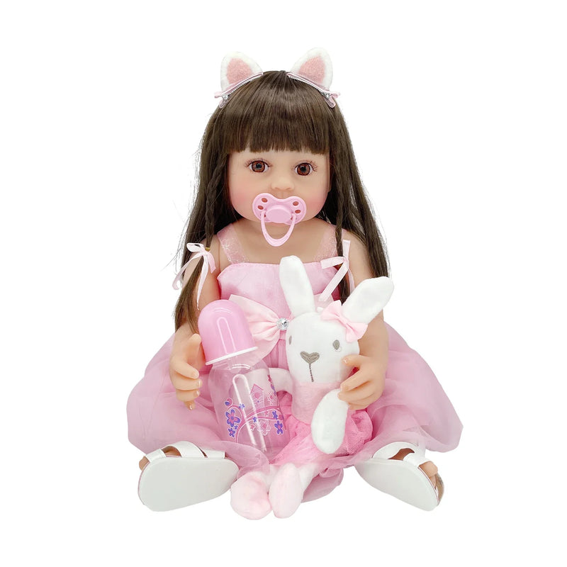 Boneca Reborn Brastoy menina e menino 100% silicone - O corpo pode tomar banho