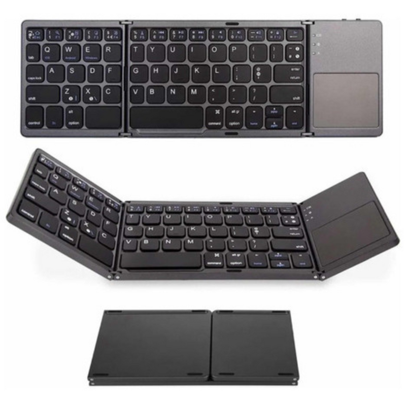 Mini Teclado Touch Dobrável Bluetooth Para Celular