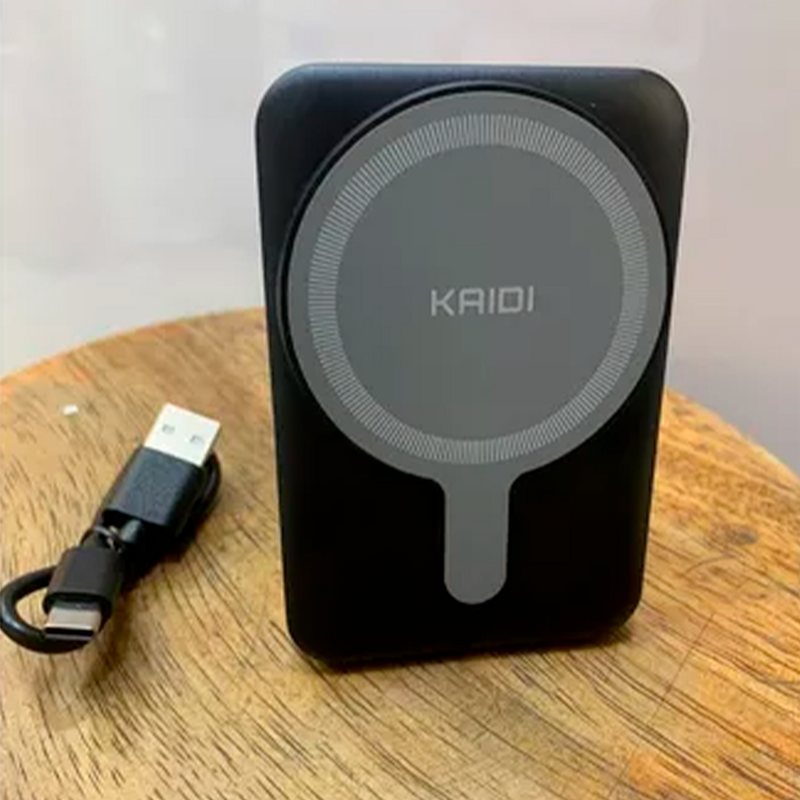 Mini Power Bank Carga Rápida Sem Fio 5000 Mah Knc-8885